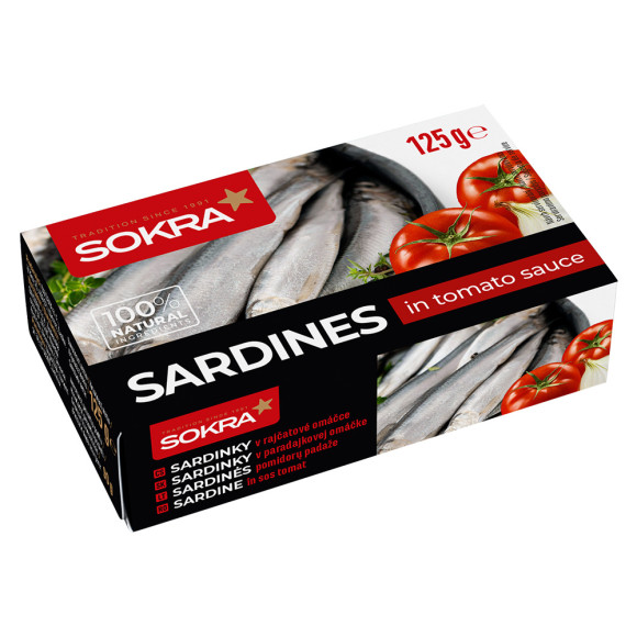 Sardinky v rajčatové omáčce 125g