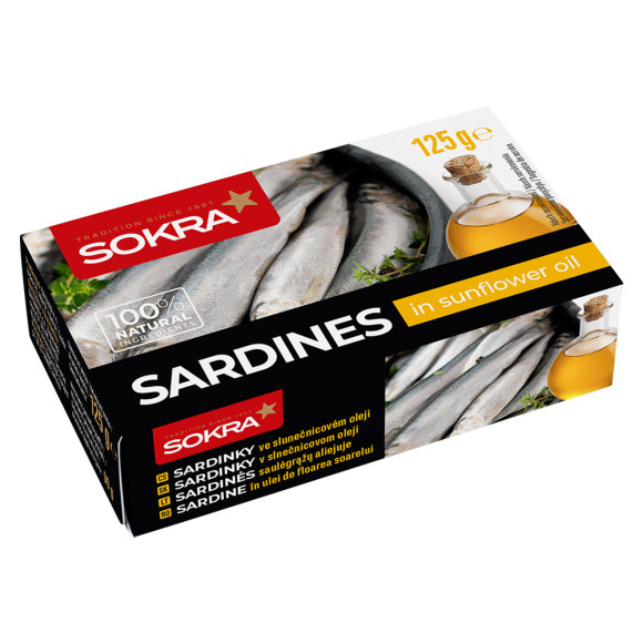Sardinky ve slunečnicovém oleji 125g