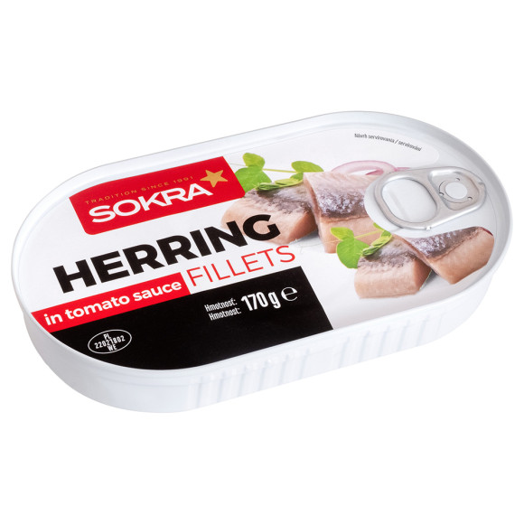 Sleďové filety v rajčatové omáčce 170g