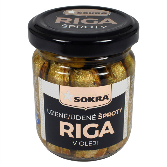Uzené šproty RIGA v rostlinném oleji 100g