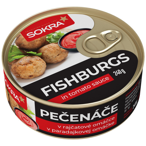 Fishburgs Pečenáče v rajčatové omáčce 240g