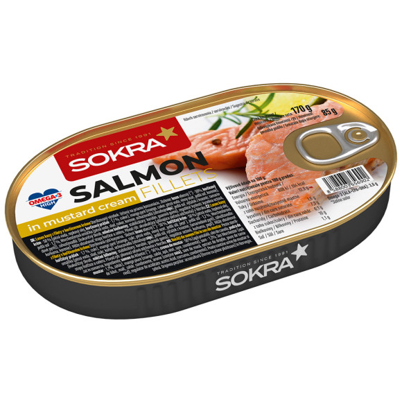 Losos kousky filetů v hořčičném krému 170g