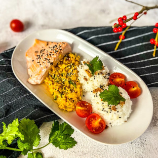 Indický dhal s lososem