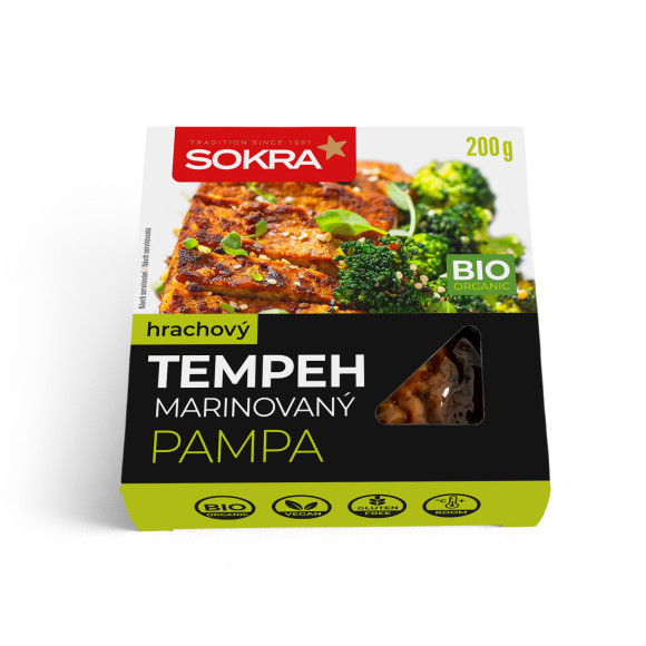 Hrachový tempeh marinovaný Pampa 200g
