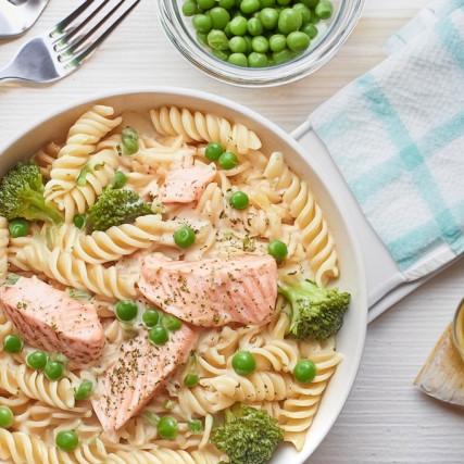 Smetanové těstoviny s lososem