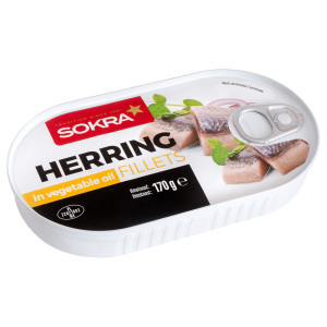 Sleďové filety v rostlinném oleji 170g